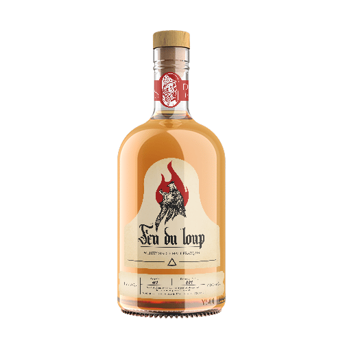 Bouteille de whisky single malt d'exception feu du loup